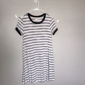 Black & white t-shirt dress